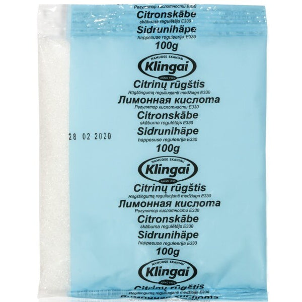Citrinų rūgštis KLINGAI, 100g
