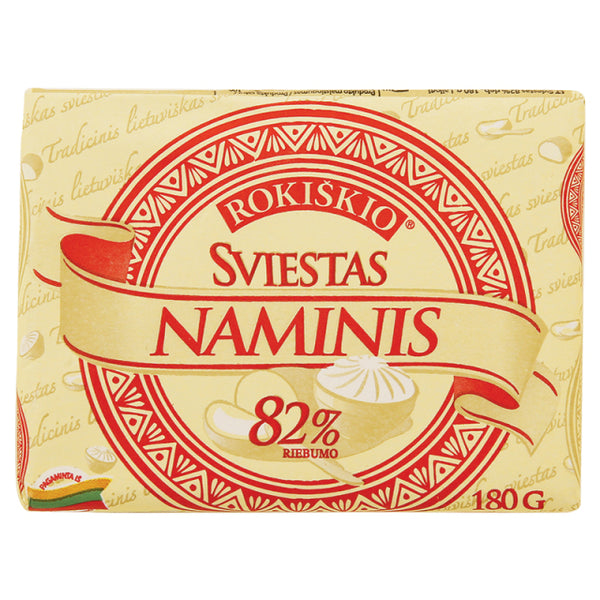Sviestas ROKIŠKIO NAMINIS, 82% rieb., 180g