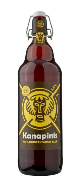 Alus KANAPINIS, 5,3%, tamsusis, 1l stiklinis