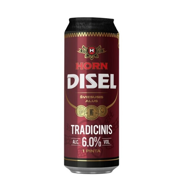 Alus DISEL, HORN, tradicinis, šviesusis, 6%, 0.568l skardinė