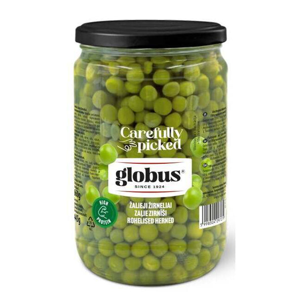 Žirneliai GLOBUS, smulkūs, žalieji, 660g
