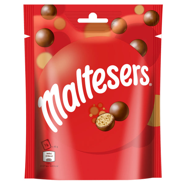 Pieninio šokolado rutuliukai MALTESERS su traškiu įd., 135g