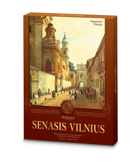 Šokoladinių saldainių rinkinys PERGALĖ SENASIS VILNIUS, 348g