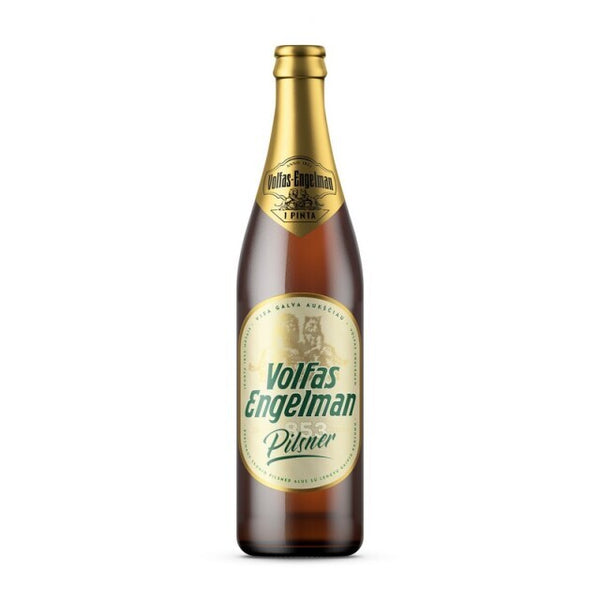 Alus VOLFAS ENGELMAN PILSNER, šviesus, 4,7 %, 0.568l stiklinis buteliukas