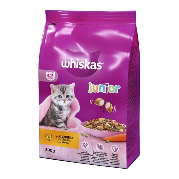 Sausas kačiukų ėdalas WHISKAS vištienos sk., 300g