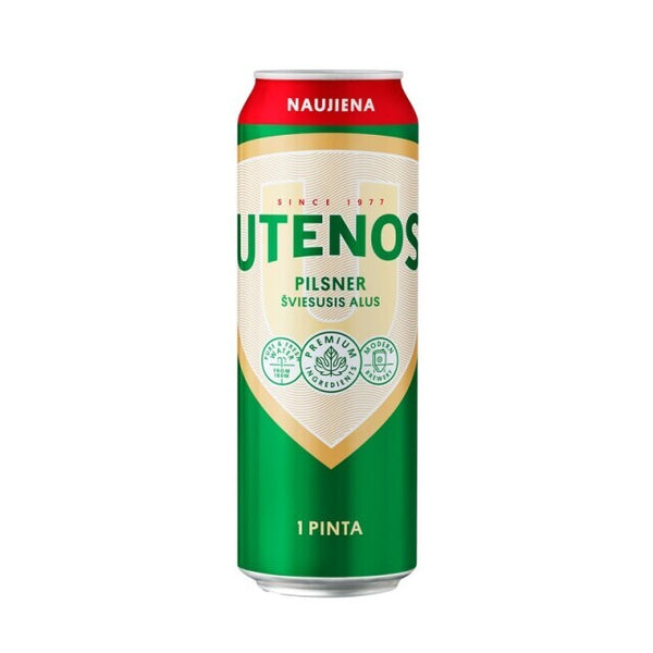 Alus UTENOS PILSNER, 4,6 %, 0,568l skardinė