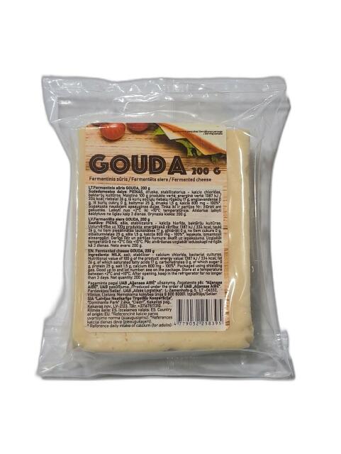 Fermentinis sūris GOUDA, 45% rieb., gab., 200g