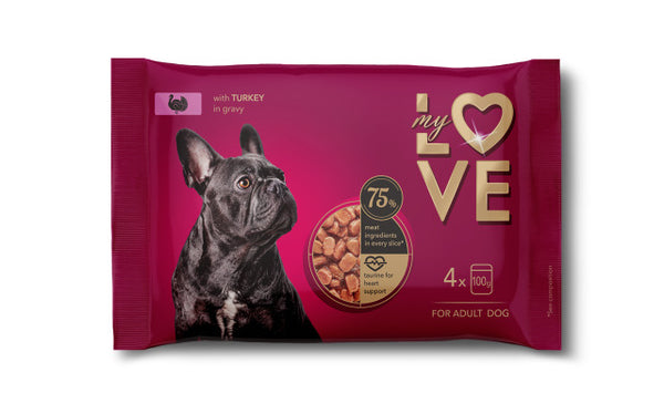 Konserv. šunų ėdalas MY LOVE, 4x100g