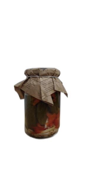 Marinuoti agurkai su saldžiąja paprika 900 g, 1 vnt.