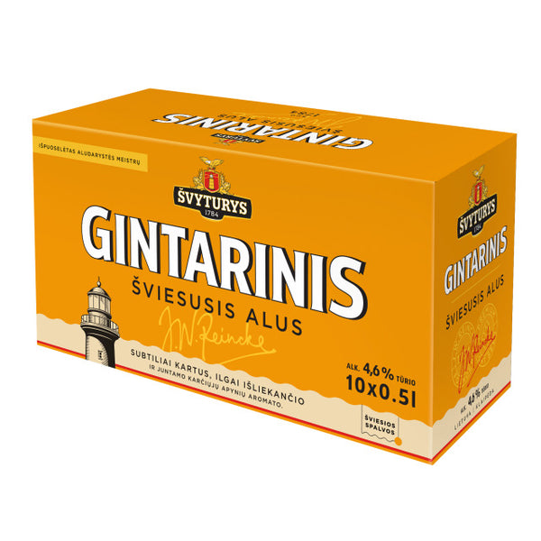 Šviesusis alus ŠVYTURYS Gintarinis, 4,6 %